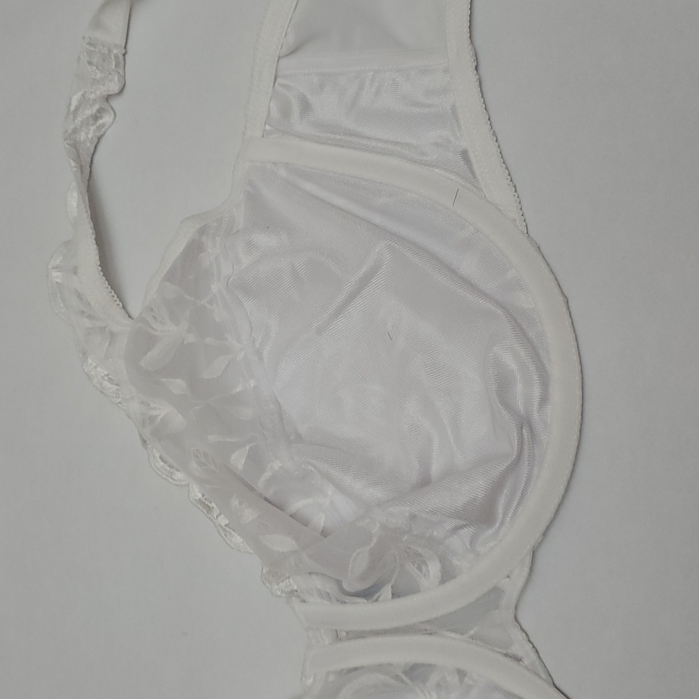 BALI Lace Desire Minimizer White Embroidered Underwire Bra 38Ddd - Picture 8 of 15